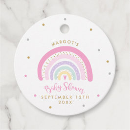 Pastel Rainbow Baby Dusche Geschenkanhänger