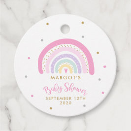 Pastel Rainbow Baby Dusche Geschenkanhänger