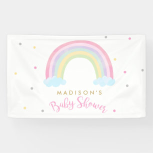 Pastel Rainbow Baby Dusche Willkommen Banner
