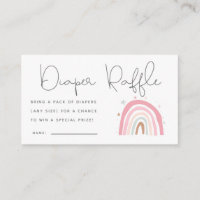 Pastel Rainbow Baby Shooter Raffle Ticket