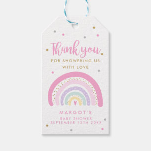 Pastel Rainbow Baby Shower Gevor Geschenkanhänger