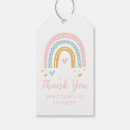 Pastel Rainbow Birthday Party Danke für die Tags Geschenkanhänger