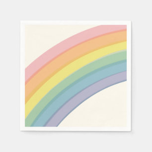 Pastel Rainbow Birthday Party Serviette