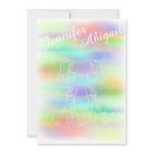 Pastel Rainbow Brides Gay Wedding Einladung