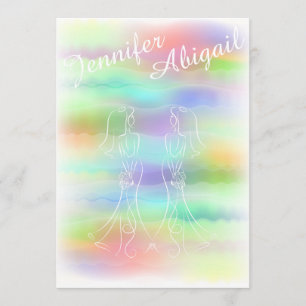 Pastel Rainbow Brides Gay Wedding Einladung
