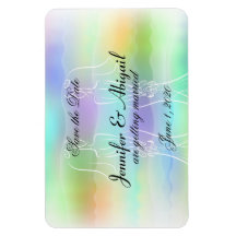 Pastel Rainbow Brides Wedding Save the Date