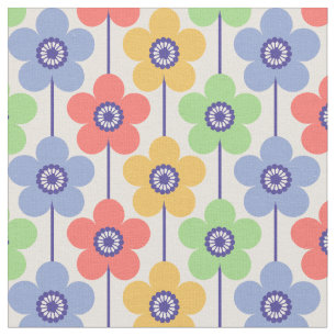 Pastel Rainbow Buttercup Geometrisches Muster für  Stoff