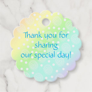 Pastel Rainbow Circles in Circles Bevorzugen Tags Geschenkanhänger