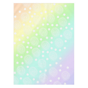 Pastel Rainbow Circles in Circles Tableclout Tischdecke