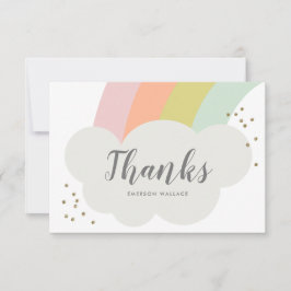 Pastel Rainbow Cloud Niedlich Kids Dankeskarte