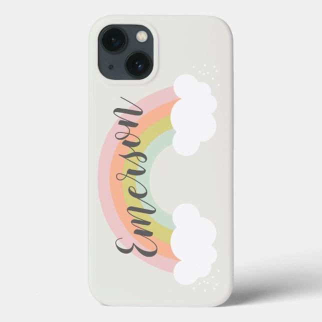 Pastel Rainbow Cloud Niedlich Modern  Case-Mate iPhone Hülle (Rückseite)