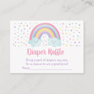 Pastel Rainbow Clouds Kinderdusche Windelwindeln Begleitkarte