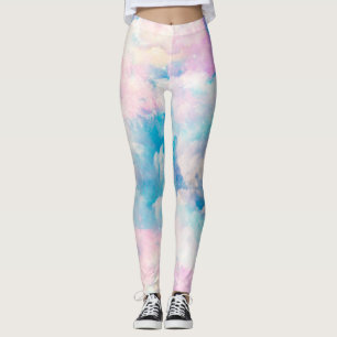 Pastel Rainbow Cloudy Sky Ästhetik Leggings