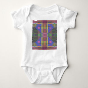 Pastel Rainbow Colorful Geometric Baby Strampler