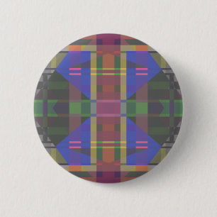 Pastel Rainbow Colorful Geometric Button