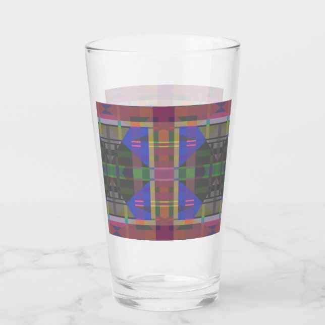 Pastel Rainbow Colorful Geometric Glas (Vorderseite)