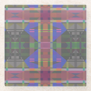 Pastel Rainbow Colorful Geometric Glasuntersetzer