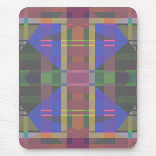 Pastel Rainbow Colorful Geometric Mousepad (Vorne)