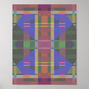 Pastel Rainbow Colorful Geometric Poster
