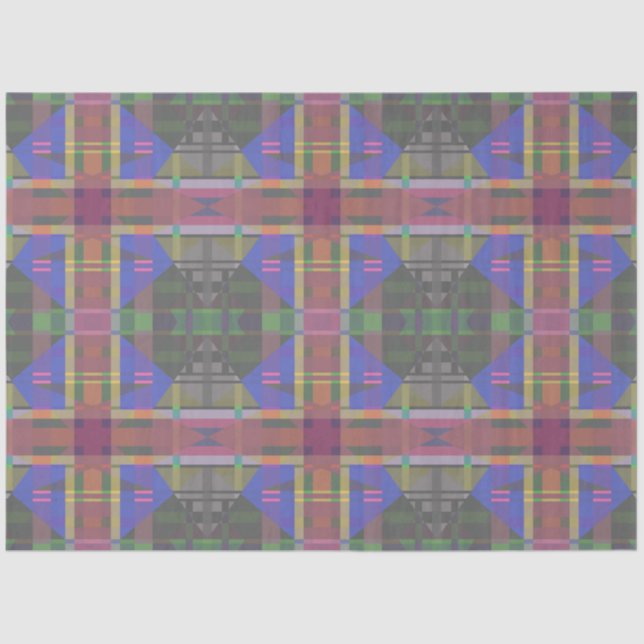 Pastel Rainbow Colorful Geometric Seidenpapier (Vorderseite)