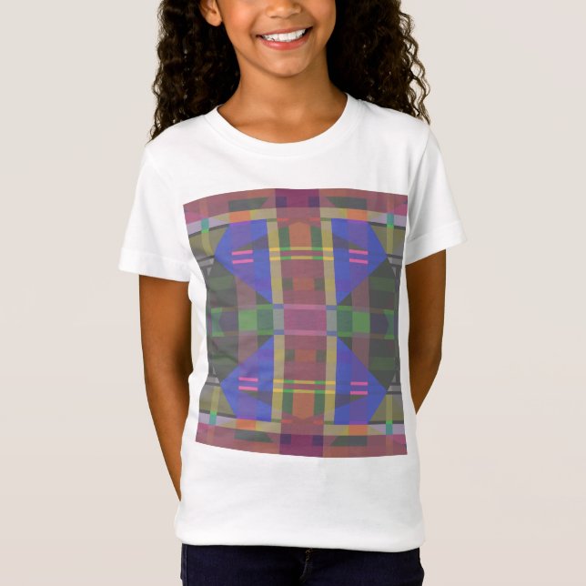 Pastel Rainbow Colorful Geometric T-Shirt (Vorderseite)