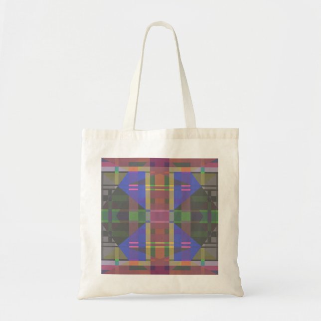 Pastel Rainbow Colorful Geometric Tragetasche (Vorne)