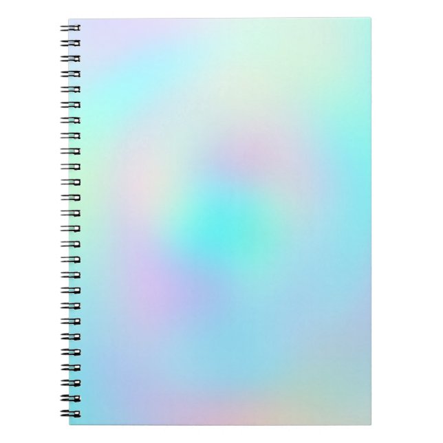 Pastel Rainbow Colors Abstrakt Blur Gradient Ombre Notizblock (Vorderseite)