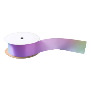 Pastel Rainbow Colors Abstrakt Blur Gradient Ombre Satinband