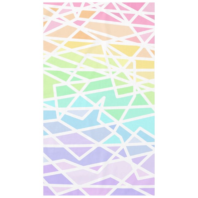 Pastel Rainbow Colors Geometric Tableclout Tischdecke (Vorderseite)