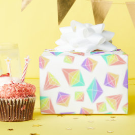 Pastel Rainbow Crystals Muster Geschenkpapier