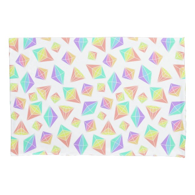 Pastel Rainbow Crystals Muster Kissenbezug (Vorderseite)