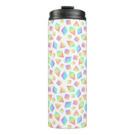 Pastel Rainbow Crystals Muster Thermosbecher