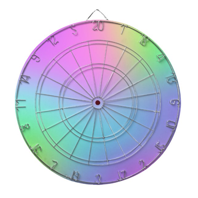 Pastel Rainbow Dartboard Dartscheibe (vorne)