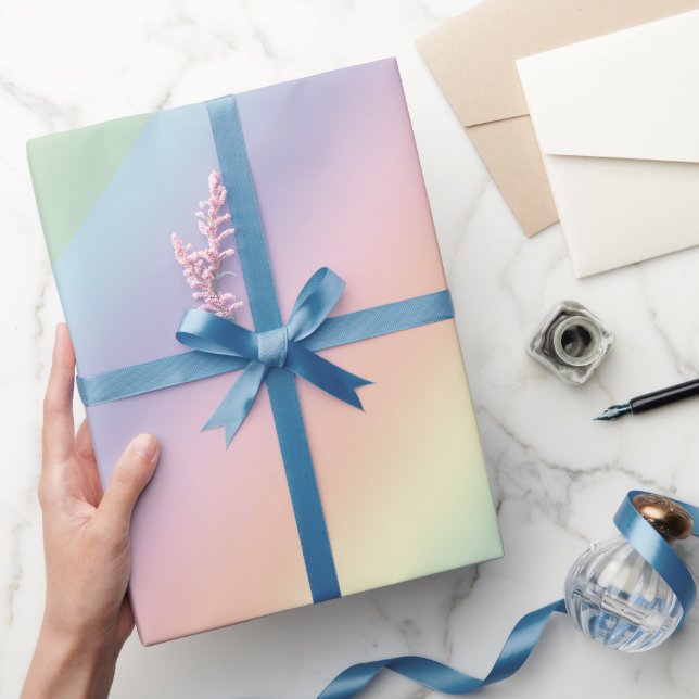 Pastel Rainbow Design Geschenkpapier (Schenken)