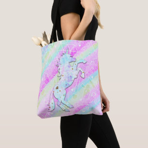 Pastel Rainbow Diamonds & Stars Magisches Einhorn