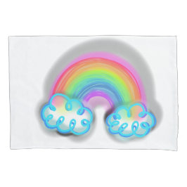 Pastel Rainbow Doodle Art Pillowcase Kissenbezug