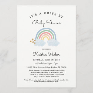 Pastel Rainbow Drive by Baby Shower Einladungs Boy Einladung