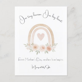 Pastel Rainbow Erster Muttertag Postkarte