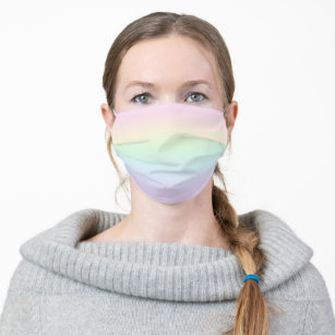 Pastel Rainbow Face Mask Mund-Nasen-Maske Aus Stoff