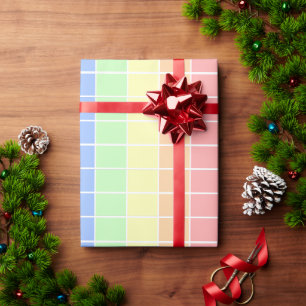 Pastel Rainbow Farbiges Muster Geschenkpapier