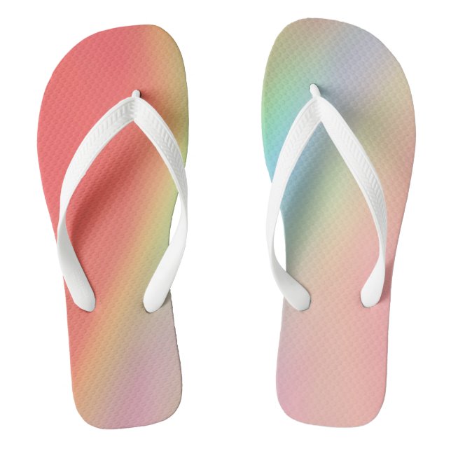Pastel Rainbow Flip Flops (Fußbett)