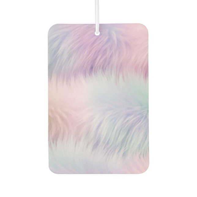 Pastel Rainbow Fur Autolufterfrischer (Vorderseite)