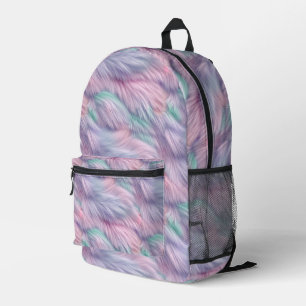 Pastel Rainbow Fur Bedruckter Rucksack