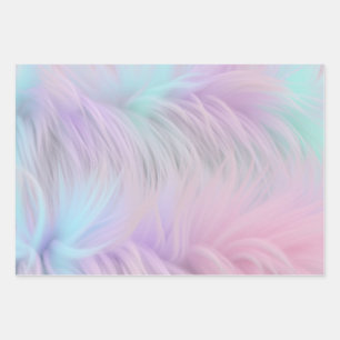 Pastel Rainbow Fur Geschenkpapier Set