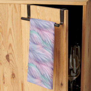 Pastel Rainbow Fur Geschirrtuch