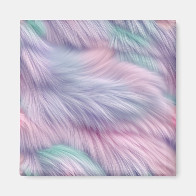 Pastel Rainbow Fur Magnet (Vorne)