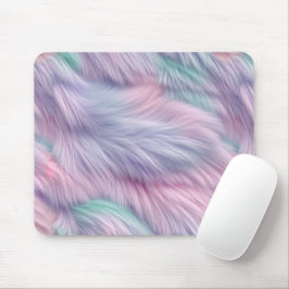 Pastel Rainbow Fur Mousepad