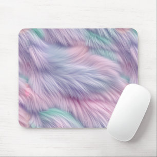 Pastel Rainbow Fur Mousepad