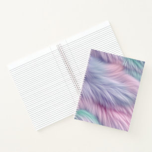 Pastel Rainbow Fur Notizbuch