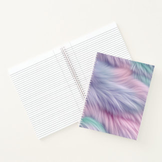 Pastel Rainbow Fur Notizbuch